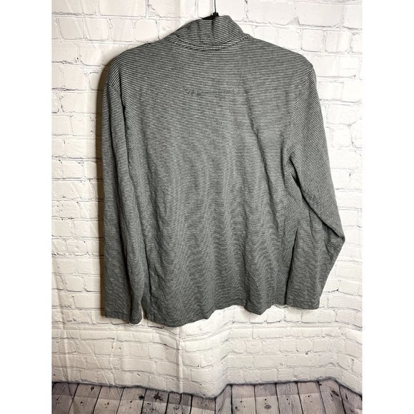 TOMMY BAHAMA MENS 1/4 ZIP FRONT STRIPED LONG SLEEVE SHIRT  SZ (M)  D-291   READ - Picture 4 of 5